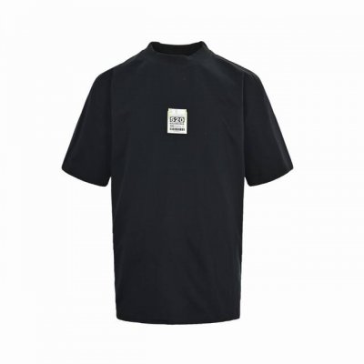 balenciaga 巴黎世家 25Ss 520标签短袖 airport Tag褪色黑色干爽平纹针织中号版型T恤男女同款短袖T恤衫 面料:纯棉干爽平纹针织面料