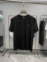 fd25Ss春夏新款丝光棉质混纺轻薄圆领短Tee，男士经典小怪兽眼睛刺绣休闲百搭套头短袖T恤衫！贸易公司渠道稀出，领先官网发售！ 怪兽大眼睛作为F家其标志性不可