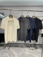 lss夏季出品新款男士高端商务休闲拉链翻领短袖！都市高端品质纯色系列，简洁时尚百搭休闲风格，后衣领唯美感十足的刺绣Lp家Logo标识！胸前精致高温压纹Lp字母L