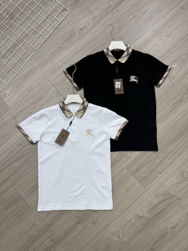 丶上新 巴宝莉polo衫 细节图 爆款推荐2025新款Burberry 巴宝莉人马胸前刺绣小标三粒扣翻领polo衫短袖 专柜同步64支定制级别双重水洗珠地棉网眼