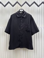 罗意威 Loewe绣花亚麻短袖衬衫 正品开版-实体柜台-顶奢品质 秒杀市面一切版 以粘胶纤维与亚麻融合 通过气流纺纱技术实现纤维互锁 粘纤的柔滑垂坠感中和亚麻的
