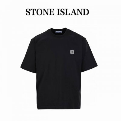 stone Island石头岛 小标徽章贴布绣短袖T恤 定制潮韵双股纤麻棉，采用进口机贴布绣工艺，使用先进的计算机控制系统和精密的机械部件，实现Compass