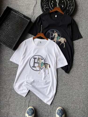 主推 顶级80支玉蚕丝！ 人气爆款！Hermes 爱马仕专柜新品重工玉蚕丝短袖T恤！恒隆在售万元级，款号：5506 爱马仕家今年最新高端80支玉蚕丝面料！高端奢