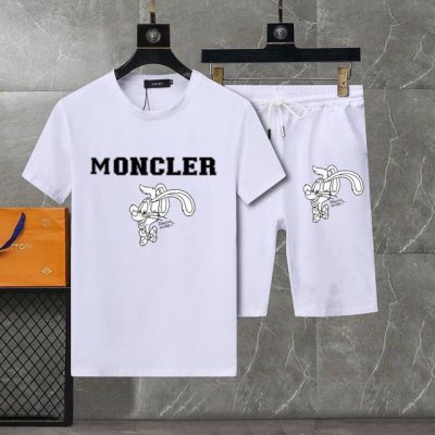 直 品牌 Moncler蒙口 2025新款男士短袖短裤套装！官网同步销售！市面高端版本！手感细腻柔软！让你穿着更加舒适！立体裁剪版型超赞！尺码:M-5Xl 下单