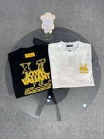 顶级版本 区别通货 25Sslv路易威登缝线大标Logo标识字母图案刺绣圆领短袖 情侣同款 全套包装 三标齐全 区别市场通货 随意对比 纯棉280克高克重32支