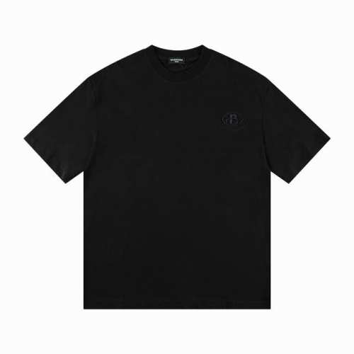 高版本Balenciaga 巴黎世家 重工刺绣字母短袖T恤 前后刺绣 采用田岛机重工刺绣10W+针 精细绣花无毛边杂线 非常紧密 凹凸质感明显 定织定染 G精梳