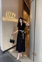 连衣裙 实拍经典简约名媛气质连衣裙 时尚舒适不挑人，上身美美美~大爆款， Sml X L 面料：棉麻 S码胸围94肩宽39腰围76裙长122 每个码胸围平铺腰围