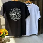 上新80 石头岛/Stone Island新后背圆盘Logo情侣款短袖T恤，这件简直万能百搭之王 黑色百穿不腻 背面比正面还要Cool的，你值得拥有绝佳夏季穿搭