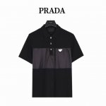 prada 普拉达 24Ss 三角标尼龙拼接polo短袖 尼龙拼接设计显特色上档次，原版面料，上身效果非常棒，时尚商务优雅的风格，高级感满分 Size:M-Xx