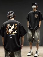 260G重磅纯棉 Nike 耐克 Nk 中国风 仙鹤 祥云 短袖T恤 男女同款 半袖 情侣款 面料工艺： 1.260G重磅纯棉，100%棉，恰到好处的克重，上身