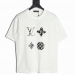 louis Vuitton 路易威登 Lv 25Ss 硅胶四花短袖T恤 面料采用定制240G 26支特滑双股精棉平纹高密无尘全棉布料。前幅高密度加厚，走线平整，