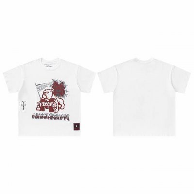t8804 顶级品质 Travis Scott X Mitchell X Ness Mississippi State Bulldogs Hand-Drawn短