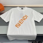 纯原臻品 顶级原版复刻 Fendi 芬迪 2025Ss新款字母印花短袖圆领T恤 原版面料高版本高品质 网红明星同款 面料取用280G32支双纱洗水棉， %棉，胸