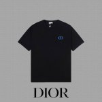 Dior 迪奥] Fw短袖T恤 经典款Cd刺绣字母 高端32S双纱260克面料 重磅面料 定制拉架罗纹同缸同染 三标齐全 男女同款 颜色 黑色 白色 尺码 S