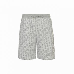 dior 迪奥 25Ss 满印老花提花短裤 面料采用定织21支平纹布底 G纯棉提花布 进口特种德国伽玛圆筒毛巾机交织而成 28针筒细线织造 底部先不抓毛便于贴紧