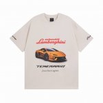 Balenciaga 巴黎世家2025 Ss 最新联名兰博基尼Lamborghini前后面 左右袖直喷印花短袖T恤 本市场No.1的质量 真正天花板品质 全部原