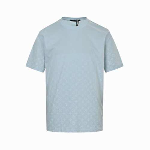 Louis Vuitton 路易威登 渐变满印老花Logo短袖 采用特定组织的30S 1*2双纱精梳棉平纹，240克。进口数码印花工艺，完美还原色彩，前幅大台版
