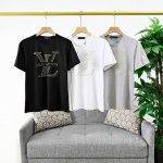 报单号：85001#Louisvuittonlv路易威登25Ss新款烫钻圆领短袖T恤 短袖不在千篇一律的大众脸 而是一定要独特吸引人的眼球 这一款Lvt恤品相品