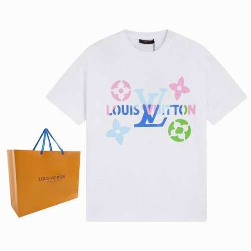 Louis Vuitton 路易威登 23Ss彩色渐变涂鸦图案Logo印花金典短袖T恤 定制260克同缸染面料 手感非常舒服 春夏最新砖柜同步 Os落肩版型 时