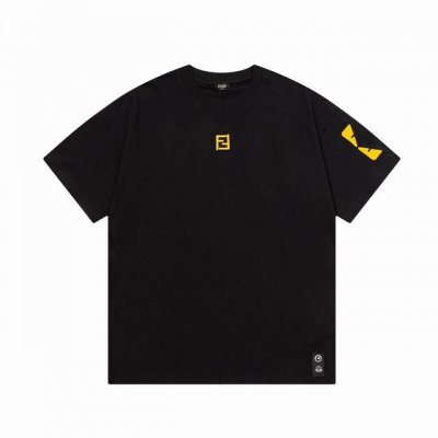 隔天到 Fendi 芬迪 双Ff 恶魔~眼睛字母刺绣&& Logo标识精致升级 原版面料 官方同款 短袖T恤 定制260克同缸染面料 手感非常舒服 春夏最新版本