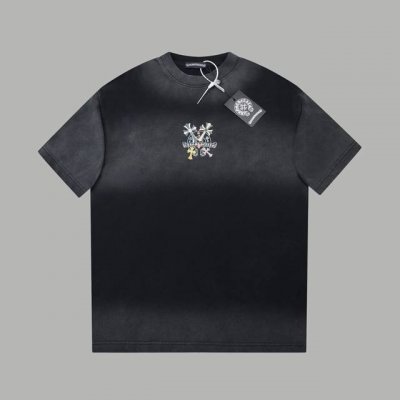 ch*Ome Hearte 25Ss早春新款 克罗心Logo印花短袖 轻奢主义 男女日常通勤穿搭必备单品 正确版本 欢迎对比 详细特征 320克100% 纯棉双