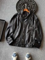 主推 ！专柜顶级皮衣！ 人气爆款！Gucci 古驰&蔻驰 Coach合作款高奢夹克外套！恒隆在售万元级，款号：2301 古驰&蔻驰家合作款研发意大利进口皮料，大