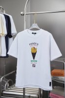 高品质 Fen 2025 Ss春夏最新款圆领时尚短袖T恤，官网同步，专柜纯棉面料！贴肤舒适，耐看又好穿，经典简约Logo设计，原厂工艺一丝不苟，定制280克同缸