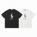 100 （270克高克重 区别市场通货） 【拉夫劳伦Ralph Lauren经典彩色印花圆领基础短袖】 270克 双纱面料 定织定染螺纹 原版贴纸 扫码可进官网