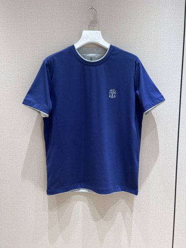 新品 外贸出口订单Brun*Llo Cucin*Ill 2025Ss 男士商务圆领短袖T恤 Bc的每一件成衣都是独一无二的奢品风采.简约大气的高奢品格体验,单穿