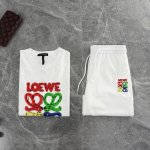 直 品牌 Loewe罗意威 2025新款男士短袖短裤套装！官网同步销售！市面高端版本！手感细腻柔软！让你穿着更加舒适！立体裁剪版型超赞！尺码:M-5Xl 下单请