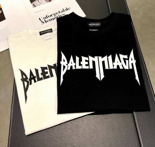 110 2025 Balenciaga~独特线条字母极具辨识度，不被定义的设计 硅胶工艺 搭配着哈苏走线更有层次分明度！！2025年新款春夏纯棉短袖270克重的