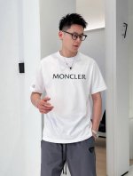 moncler 蒙口 2025春夏新品 三标齐全 立体植绒工艺 丝光棉短袖T恤 好货不用过多介绍 看细节 专柜码数：M-Xxxl 175 140建议L