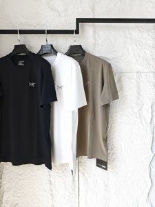 arc Captive系列 Arc'word Logo刺绣美式复古圆领短袖T恤 搭载科技面料 上身舒适 袖口下摆压胶工艺 做工精致 基础百搭款 日常出街或是户外