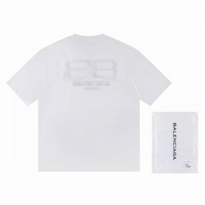 一首批.散单+10 巴黎世家Balenciaga2025新款T恤 材质:采用高版本300G双纱精梳棉 尺寸:S M L Xl 颜色:黑白 款号:W2654