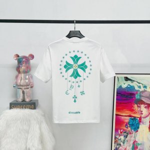 款号 K14 原版原标 潮牌 克罗心 新品绿色十字架男女款休闲宽松纯棉圆领短袖T恤 采用250克双纱纯棉面料 .高克重 1 1版型 官网同步 黑白两色S-Xl