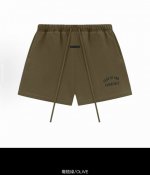 Fear Of God Essentials Fall24 Back To School 系列 Fleece Soccer Short 字母印花中腰五分休闲短裤