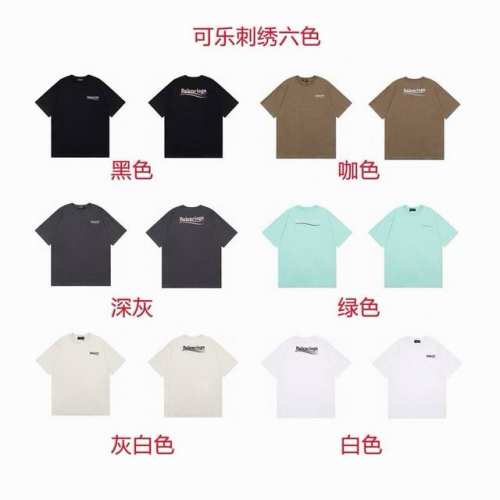 六色可乐刺绣 100 Balenciaga 巴黎世家2025 Ss 经典可乐海浪刺绣短袖T恤 本市场No.1的质量 真正天花板品质 全部原版开发注意细节图 避免