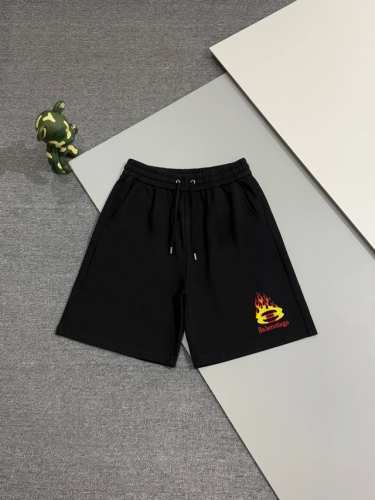 高品质] Balenciaga巴黎世家 2025夏季新款经典短裤体闲五分裤火焰字母拼色刺绣Logo工艺 区别市场普通版本 实打实重磅400克毛圈面料 不缩水不变