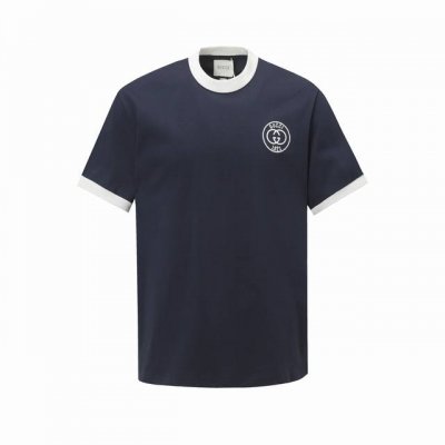 9011# Gucci 2025款官网同款拼色Logo字母刺绣图案 面料- 采用270克双股精梳棉面料.索罗纳螺纹定织定染 工艺- 田岛绣花机绣绘制 工艺不用多