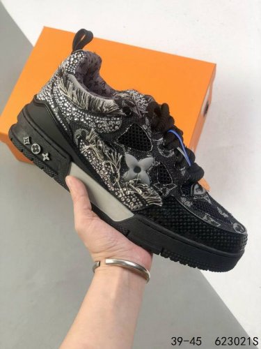 lv路易威登Louis Vuitton Trail Sneaker Low 休闲运动文化百搭篮球板鞋 致Tpr光泽鞋底#耐弯折滴塑支持片#鞋垫嵌入超软脚感乳胶材