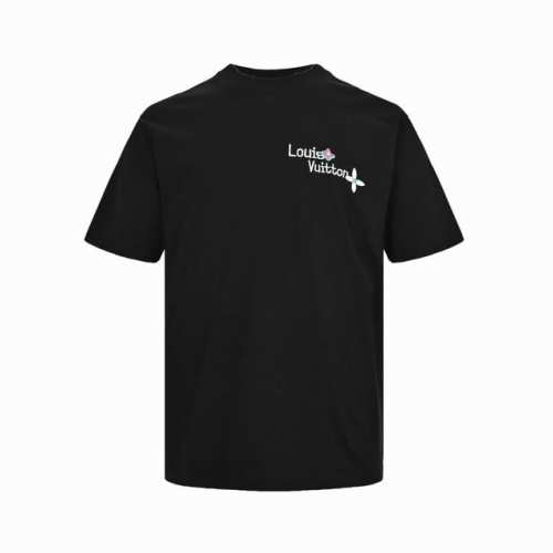 本地自取：160 louis Vuitton /路易威登 24Ss 花朵字母刺绣短袖 原版1:1针织纯棉280克重面料 同色定制色织色染高密度螺纹 采用进口田岛