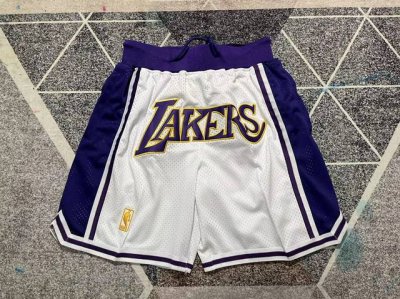 款号：K69 顶级刺绣版本 实拍图Just Don Nba Los Angeles Lakers Team Shorts 科比詹姆斯主场客场Nba 洛杉矶湖人队