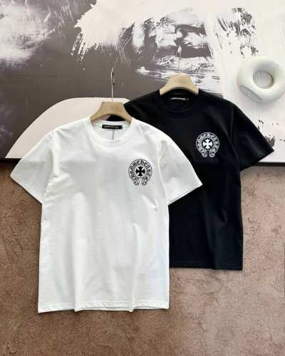 chrome Hearts 克罗心 25Ss夏新款短袖T恤 男女同款 双面液氨面料升级，采用日本液氨丝光工艺双面处理 液氨技术能使棉纤维膨胀后收缩，比普通丝光面