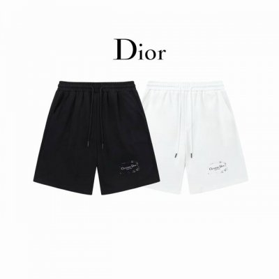 Dior迪奥 印花Logo短裤 定制毛圈面料 ：黑色 白色 ：Xs-L