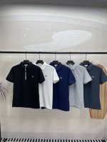 120 法国鳄鱼男装时尚经典短袖Polo衫 领口翻领设计，经典百搭 正面胸前有鳄鱼刺绣Logo 面料采用的是百分百纯棉网眼棉面料，舒适透气 藏青色经典百搭，白色