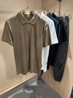 Ermenegildo Zeg*A杰*亚 2025春夏新品男士休闲polo短袖，外贸公司订单！是杰尼亚经典的专有织物之一！ 胸前Logo图案刺绣设计！定制原版珠