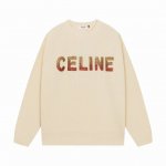 celine塞琳经典贴片字母圆领羊毛毛衣 颜色 杏色 码数 S M L Xl Xxl