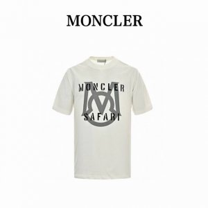 moncler 蒙口 24Ss 植绒字母Logo印花短袖 采用32S双纱平纹 配32S双纱1 1螺纹 260克重 螺纹同染无色差 采用进口丝光线定染刺绣纱线 印