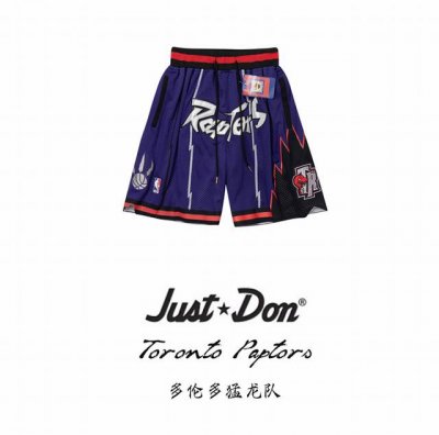 90（款号K01）【顶级刺绣版本】 白底细节图 Just Don Nba Toronto Raptors Team Shorts 贾斯顿 Nba 多伦多猛龙队