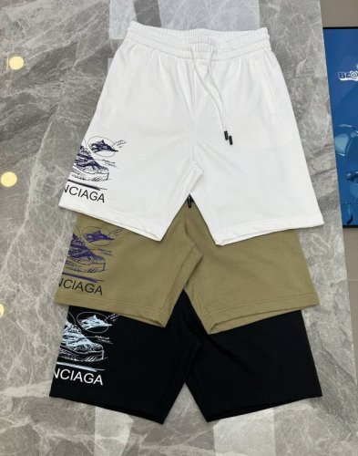 高街短裤 非它莫属 Balenciag*A巴黎-世家24S夏季情侣短裤五分裤....最新两侧无缝工艺.经典老爹鞋造型.当季超级最新 L.好看实穿.搭配经典3D烫